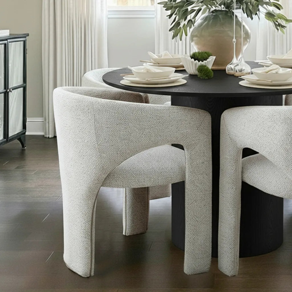 Musk & Khloe 41.5" Round Dining Table Set for 4 (5-Piece)