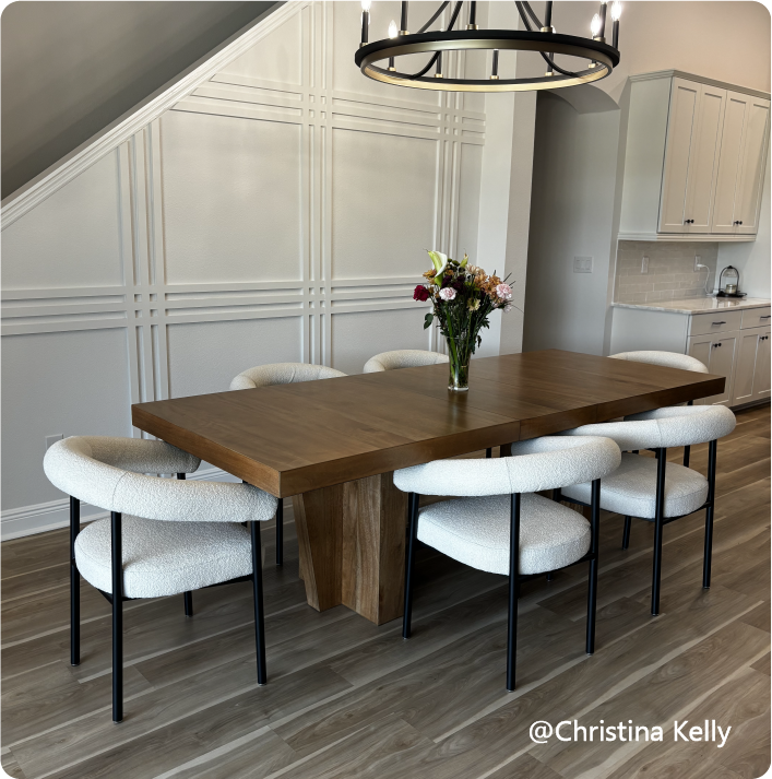 New York Modern Boucle Upholstered Dining Chair (Set of 4)