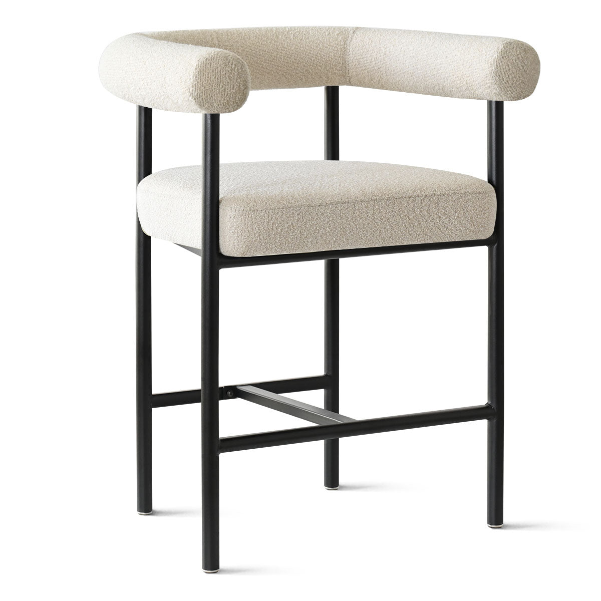 New York 24" Boucle Counter Stool with Arms (Set of 2)