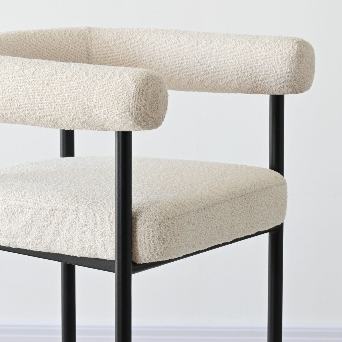 New York 24" Boucle Counter Stool with Arms (Set of 2)