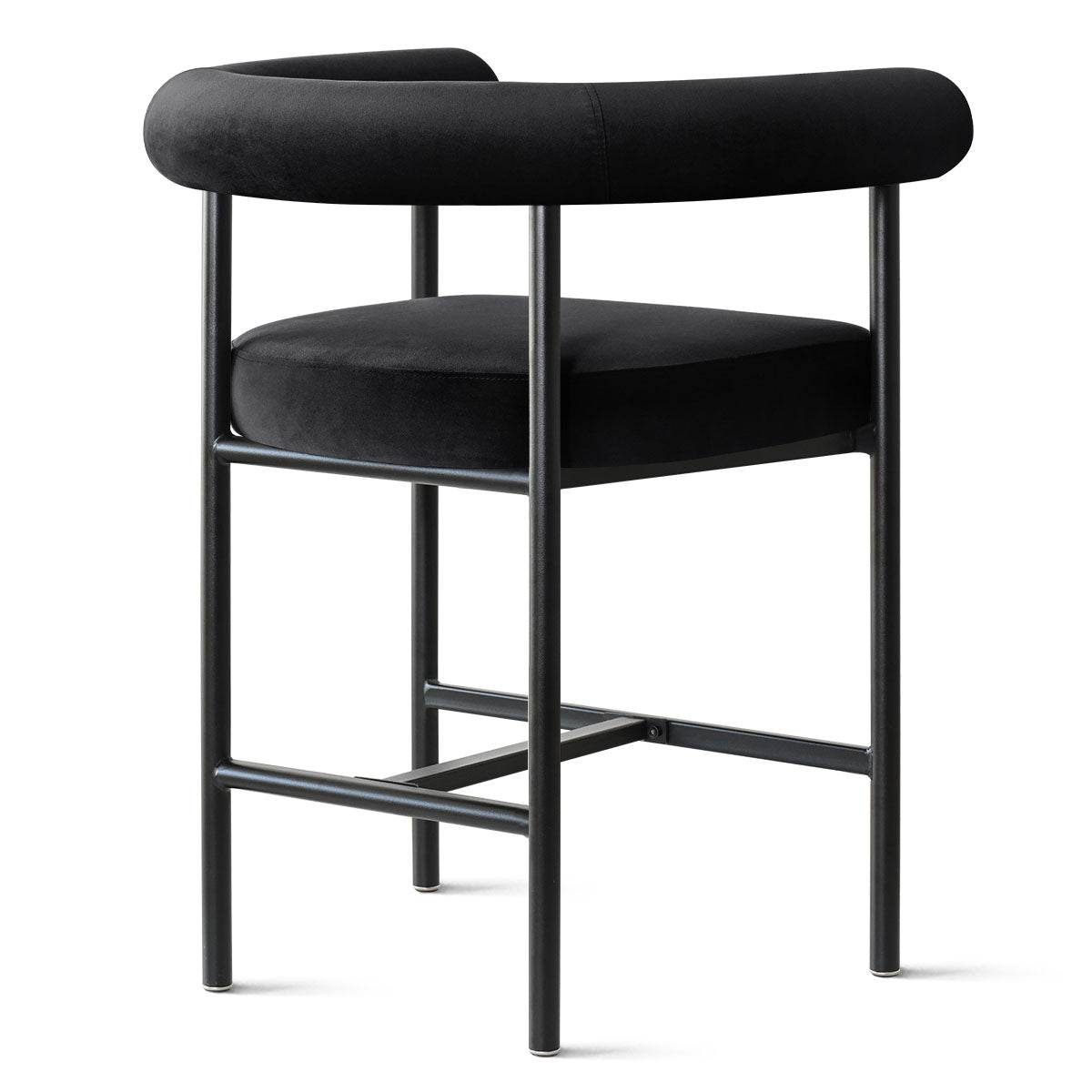 New York 24" Velvet Counter Stool with Arms (Set of 2)