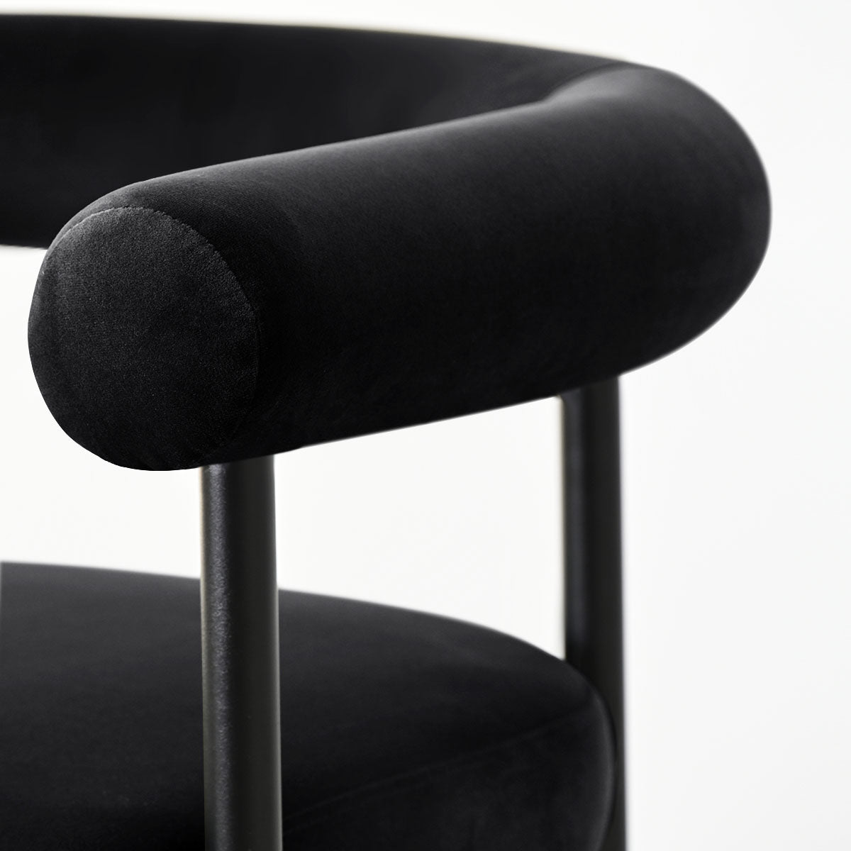 New York 24" Velvet Counter Stool with Arms (1-Piece)