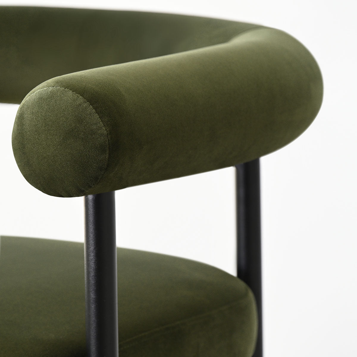 New York 24" Velvet Counter Stool with Arms (1-Piece)