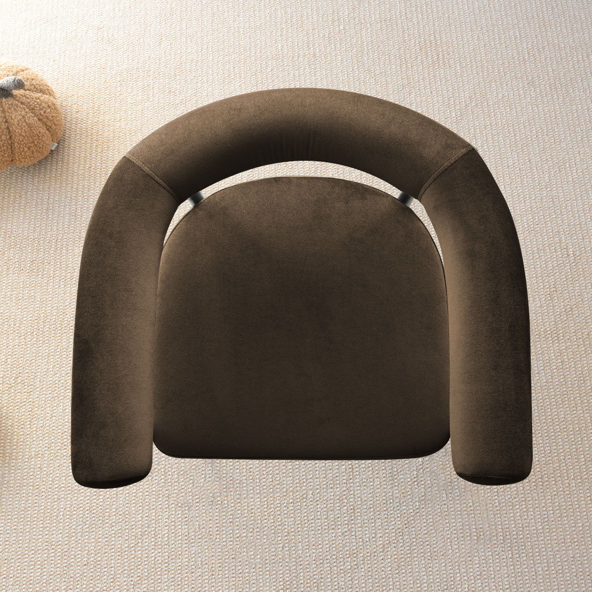 New York 24" Velvet Counter Stool with Arms (1-Piece)