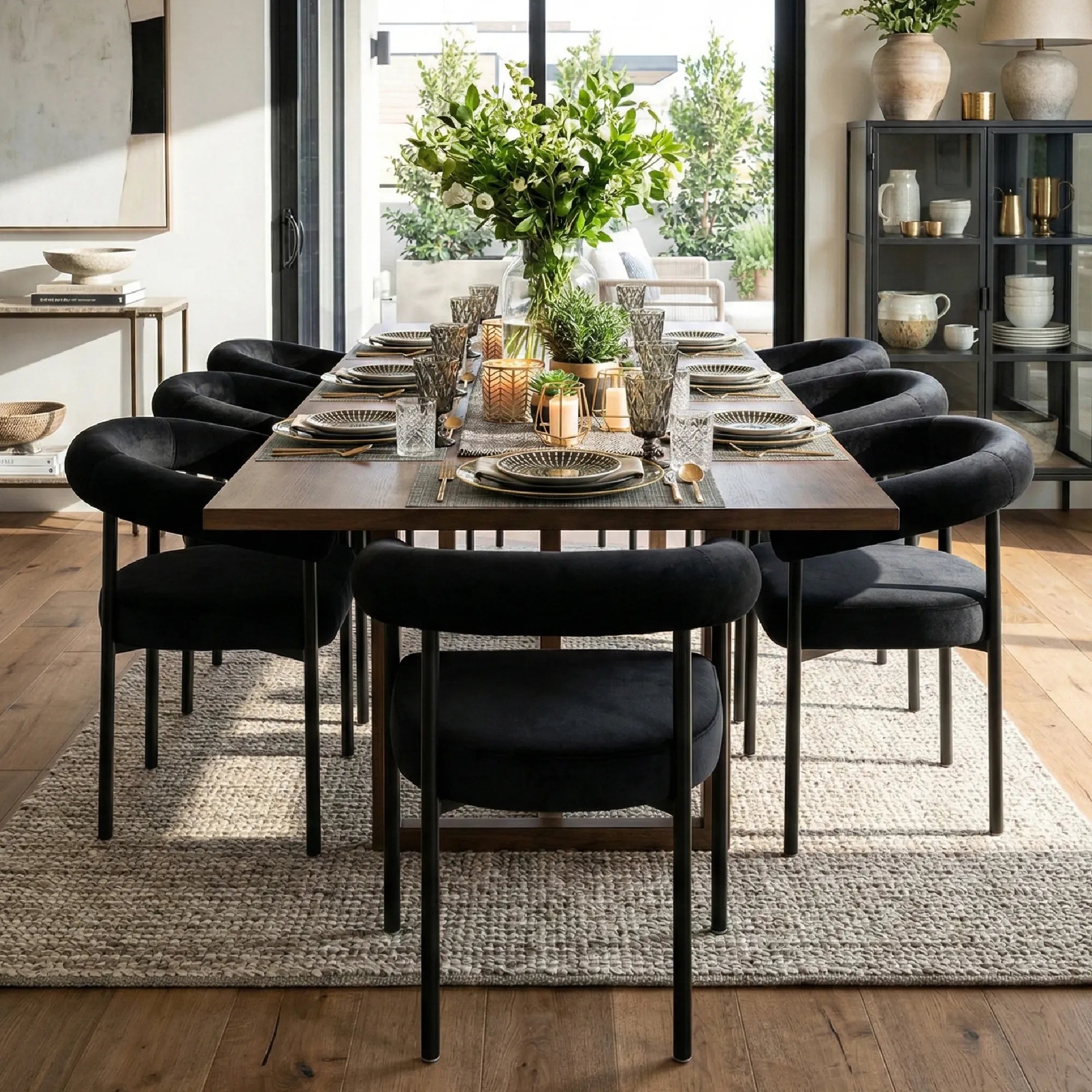 New York Modern Velvet Dining Chair (Set of 8)