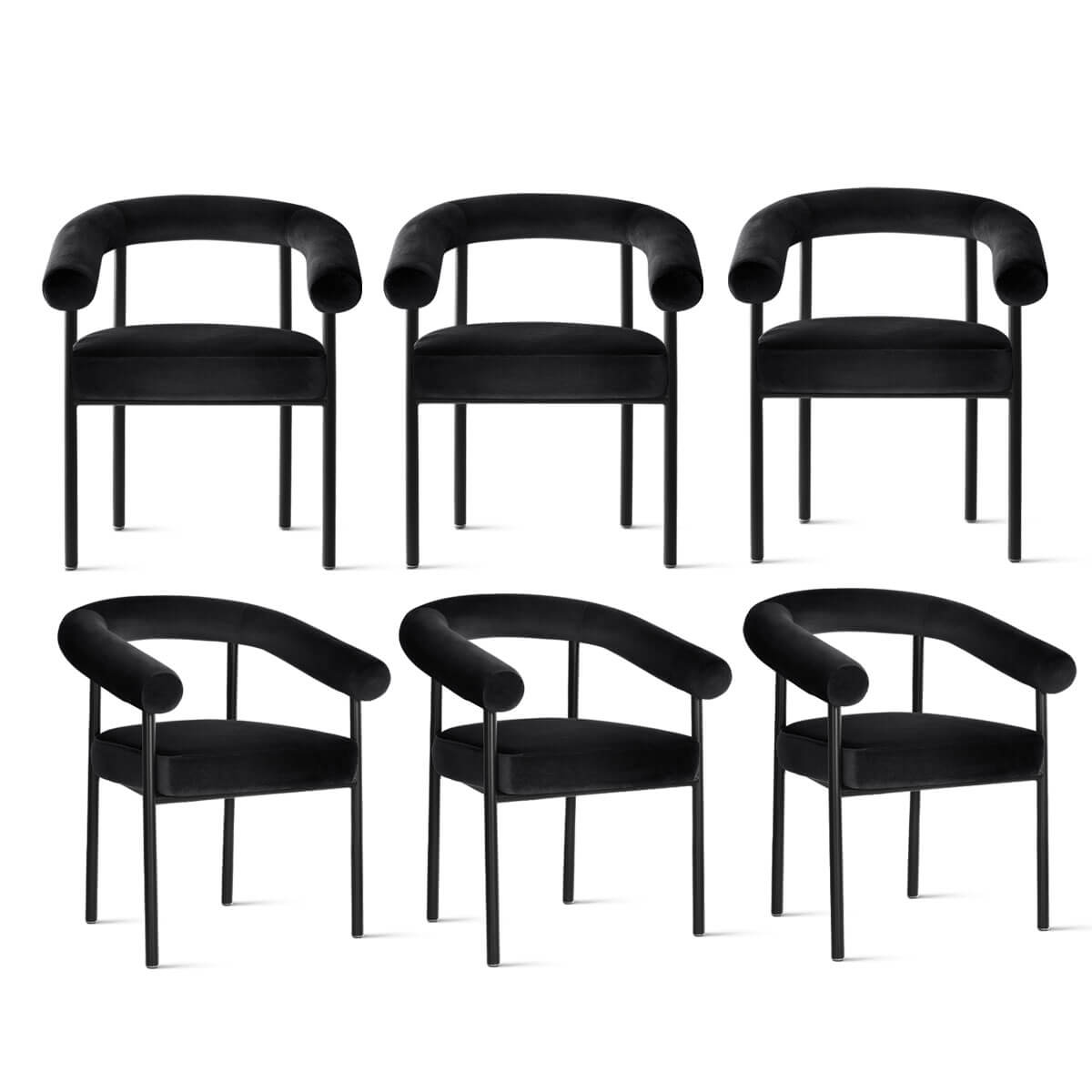 New York Modern Velvet Dining Chair (Set of 6)