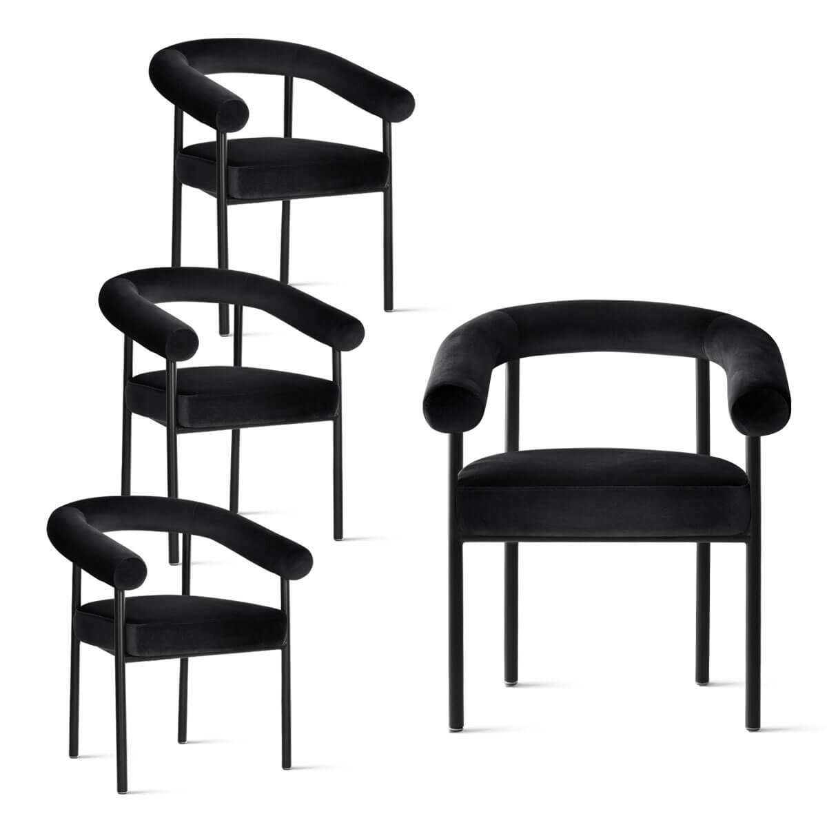 New York Modern Velvet Dining Chair (Set of 4)