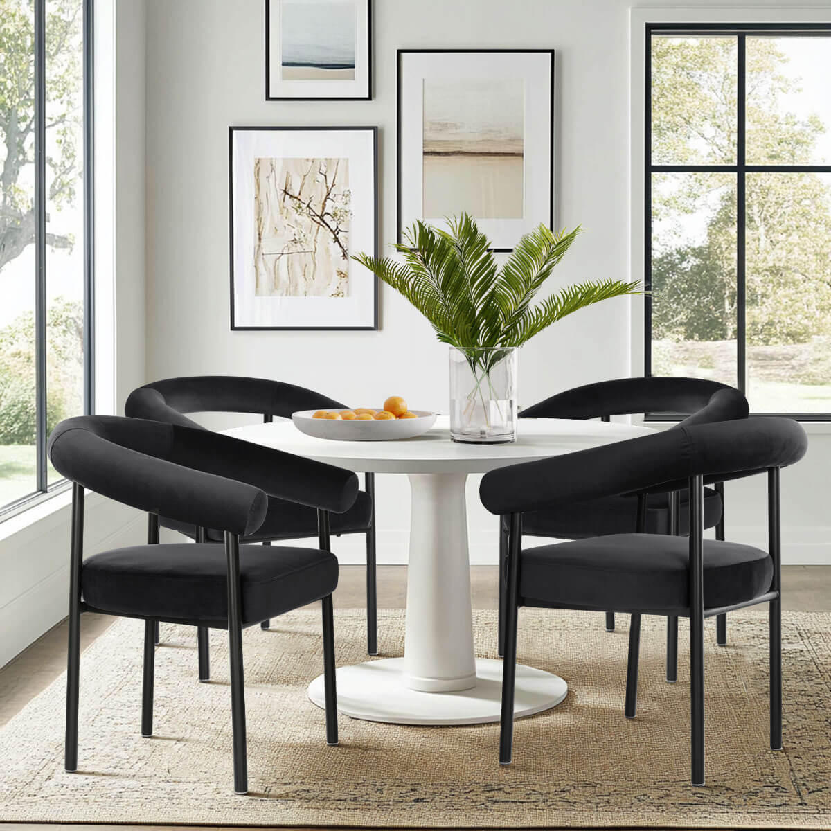 New York Modern Velvet Dining Chair (Set of 4)