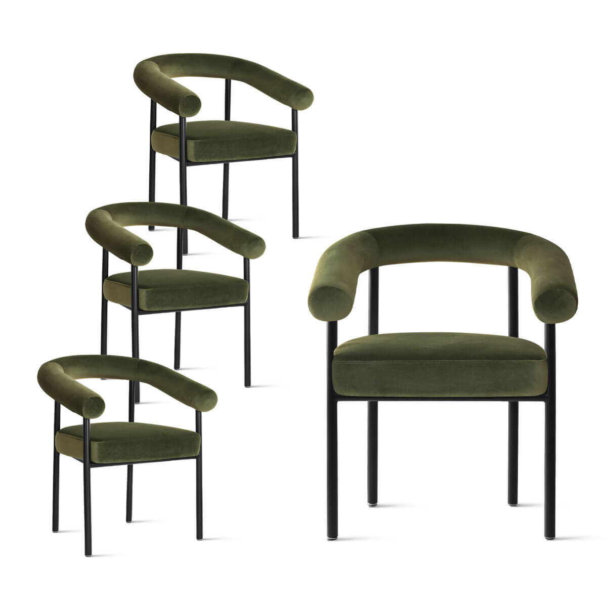 New York Modern Velvet Dining Chair (Set of 4)