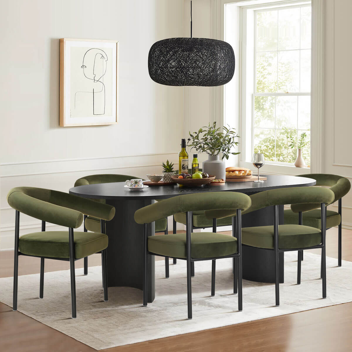 New York Modern Velvet Dining Chair (Set of 8)