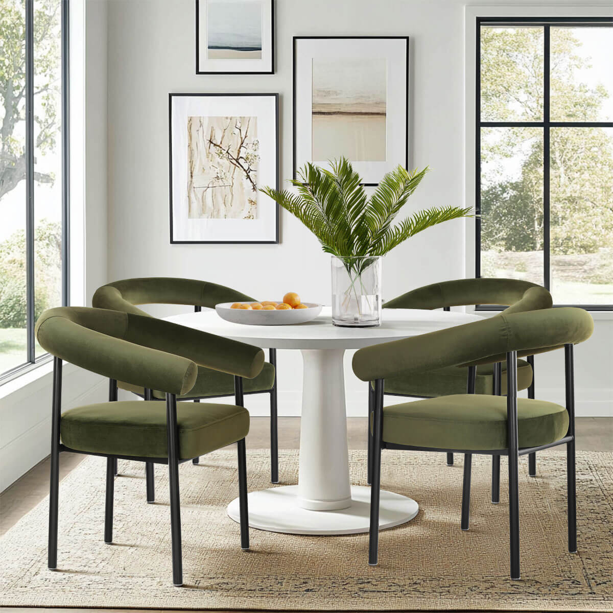 New York Modern Velvet Dining Chair (Set of 4)