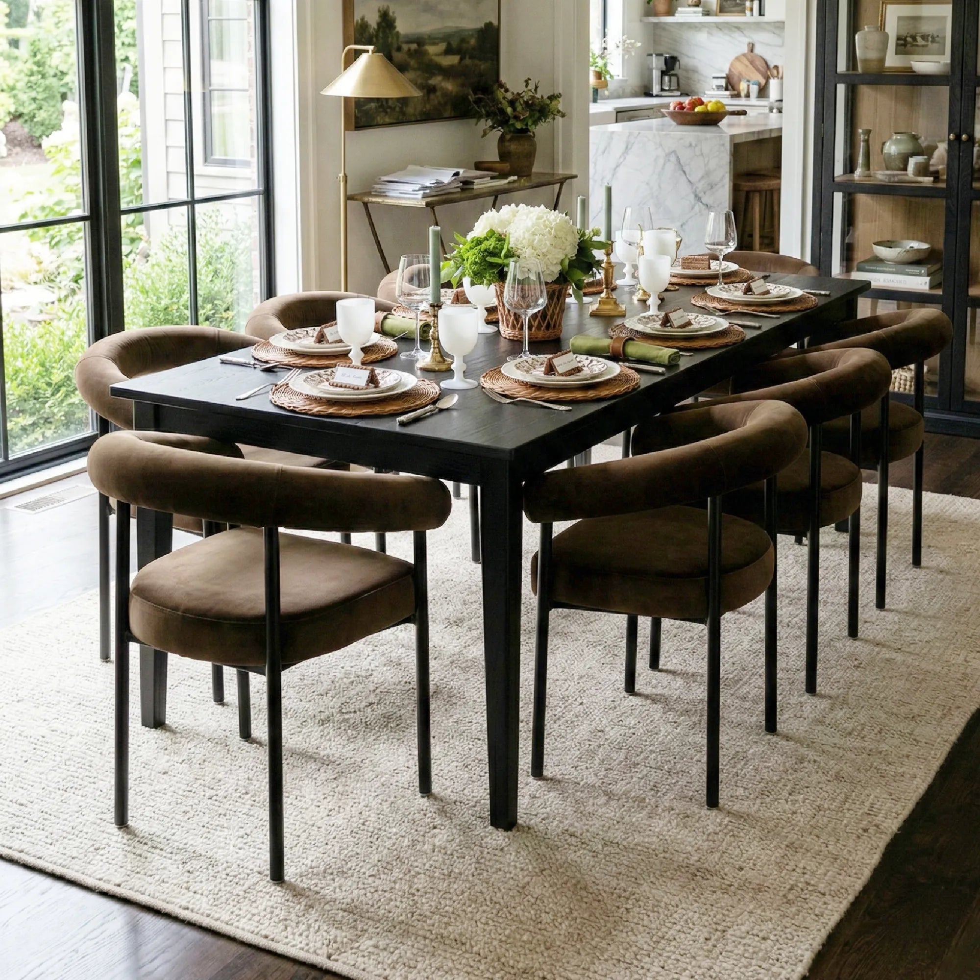 New York Modern Velvet Dining Chair (Set of 8)