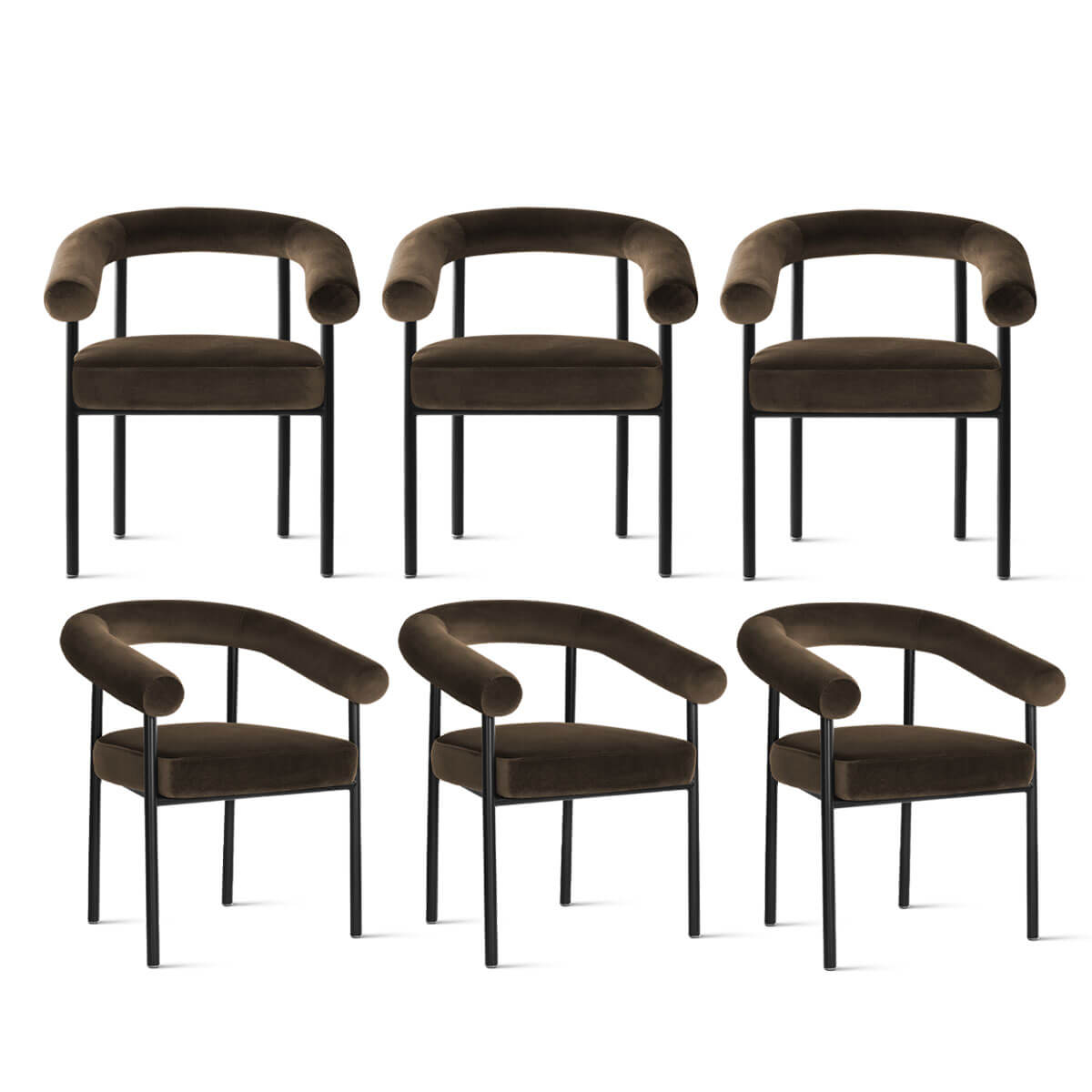 New York Modern Velvet Dining Chair (Set of 6)