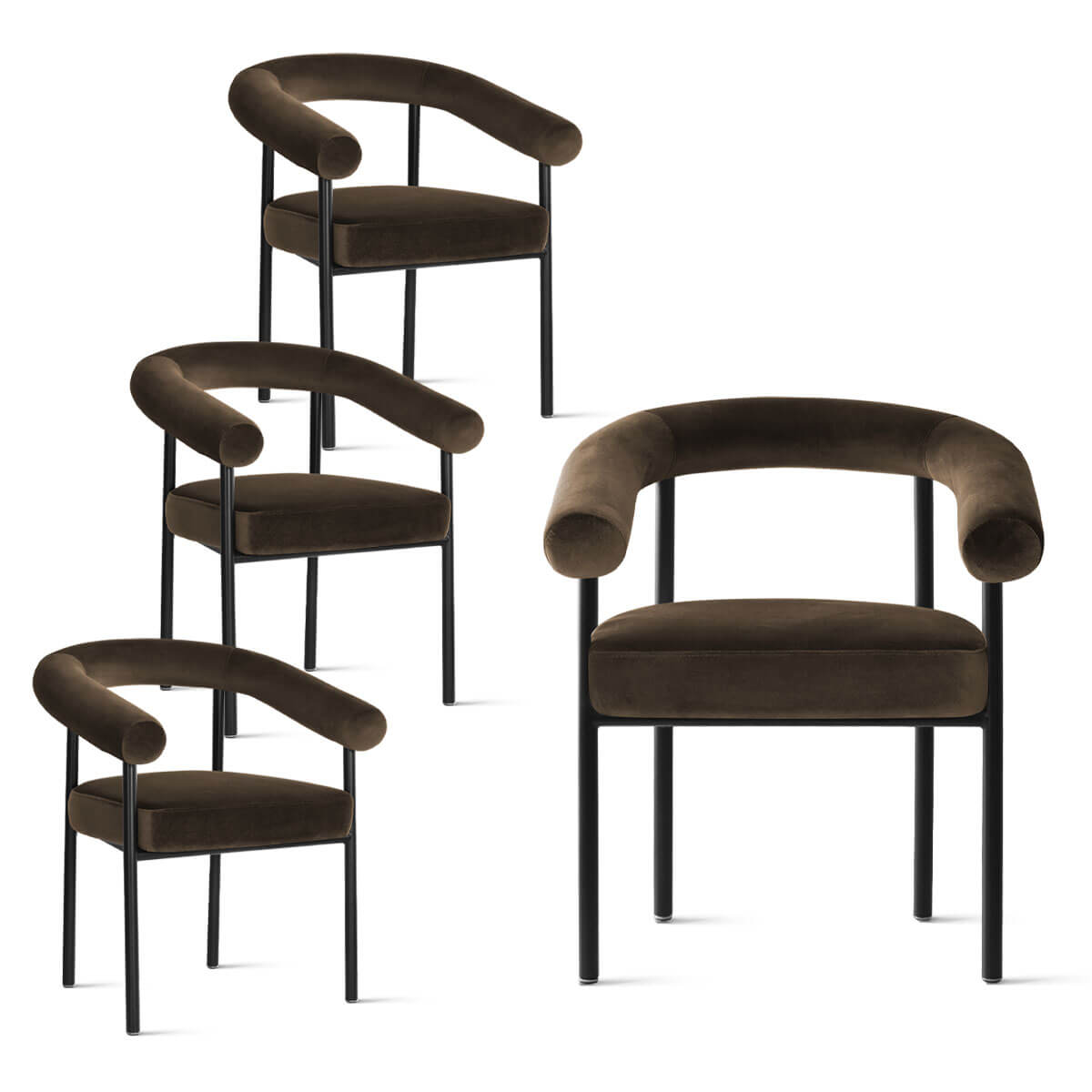 New York Modern Velvet Dining Chair (Set of 4)