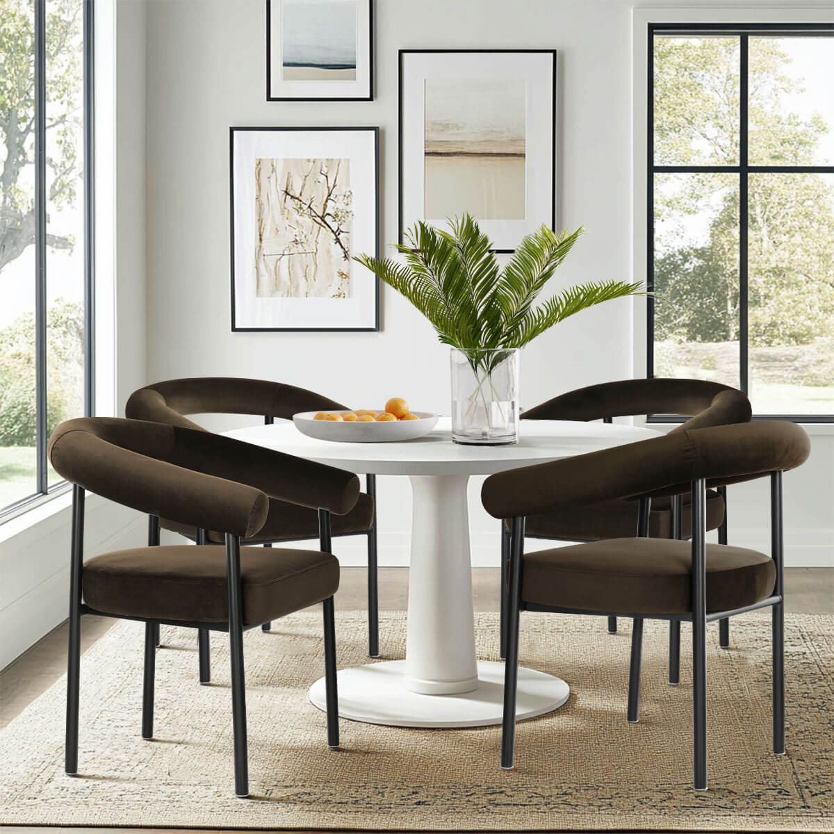 New York Modern Velvet Dining Chair (Set of 4)