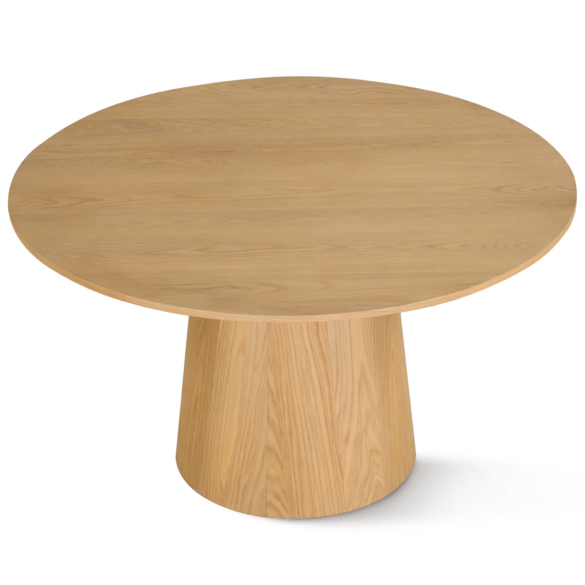 Orchid 52" Solid Oak Wood Round Pedestal Dining Table