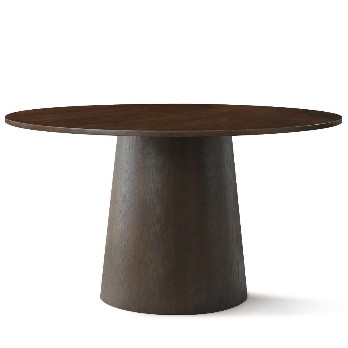 Orchid 52" Solid Oak Wood Round Pedestal Dining Table