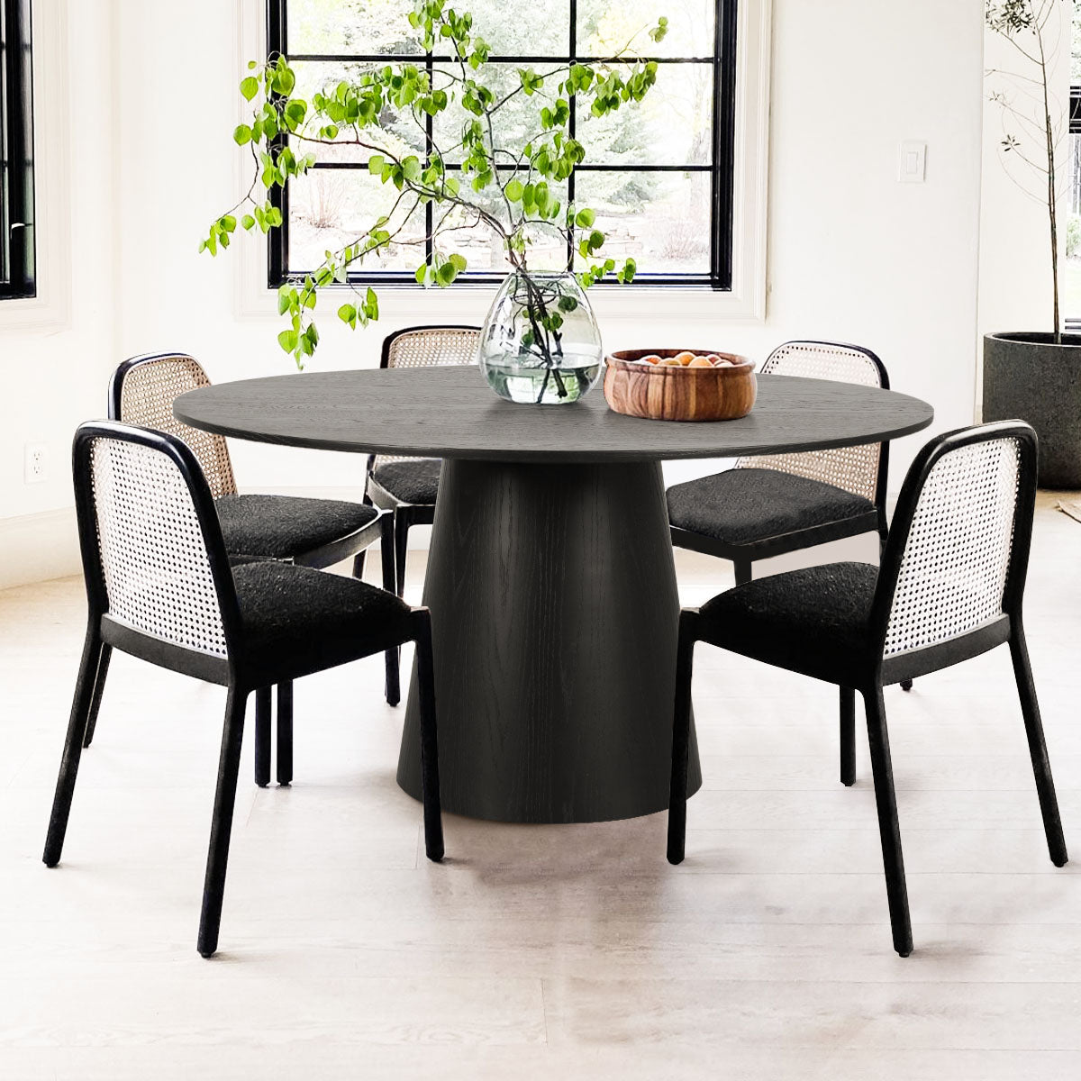 Orchid 60" Oak Round Pedestal Dining Table