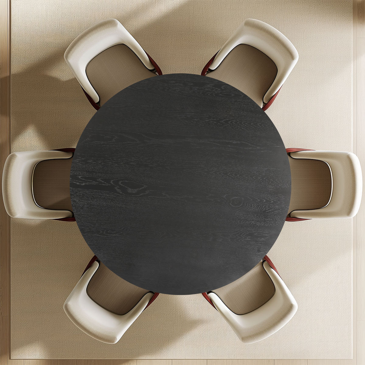 Orchid 60" Oak Round Pedestal Dining Table