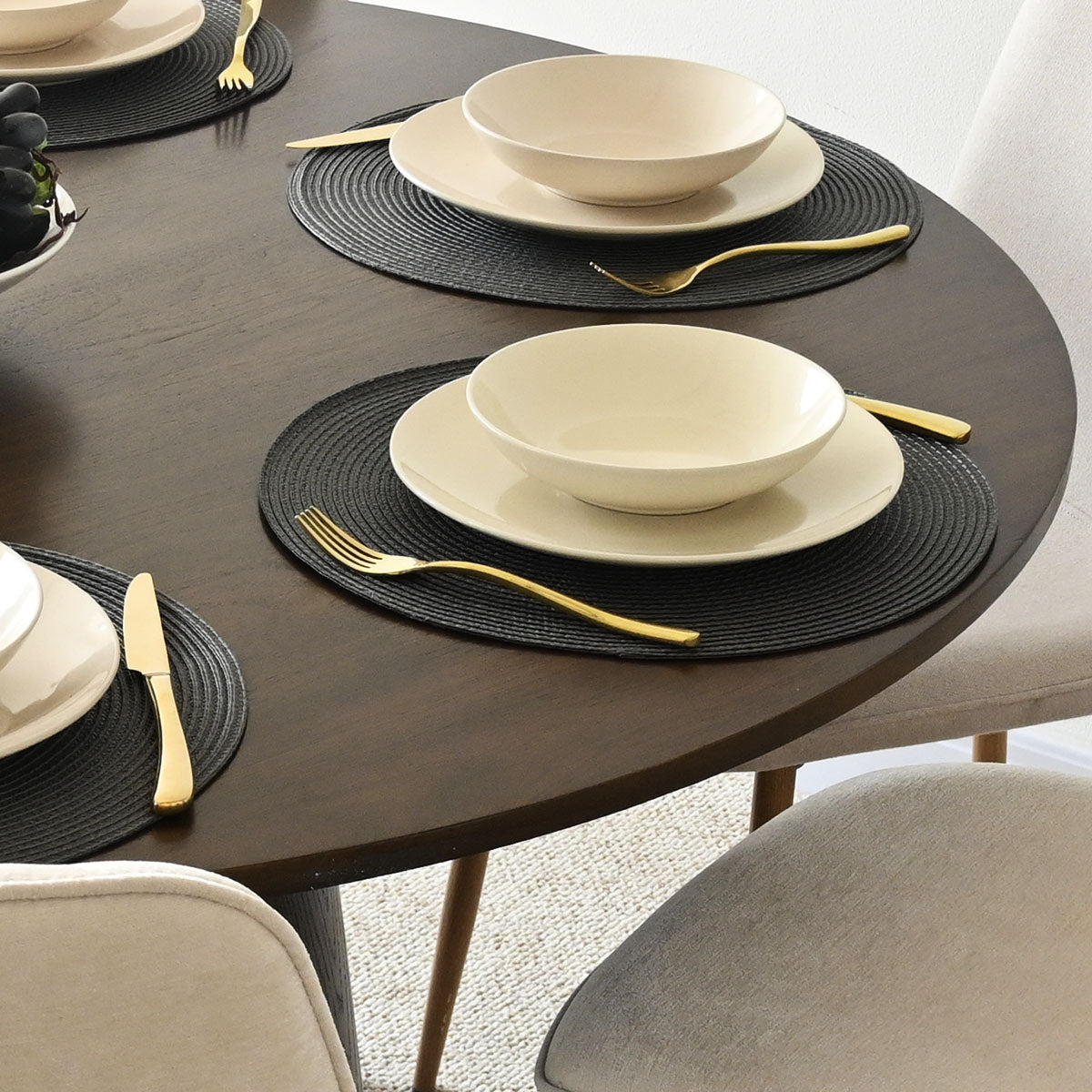 Orchid 60" Oak Round Pedestal Dining Table