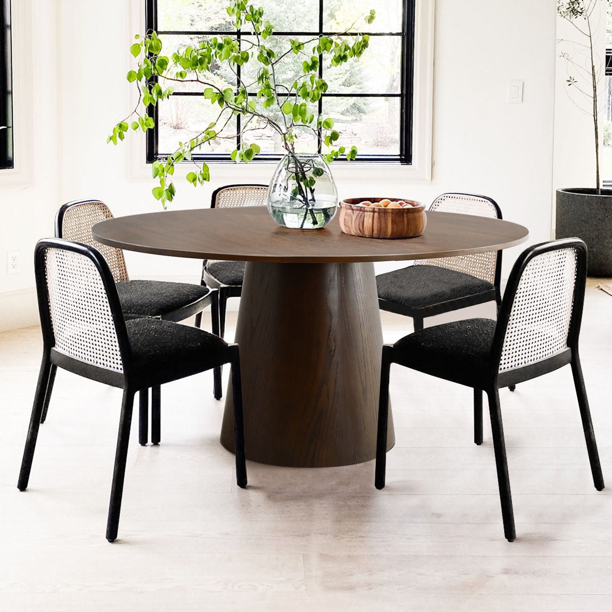 Orchid 60" Oak Round Pedestal Dining Table