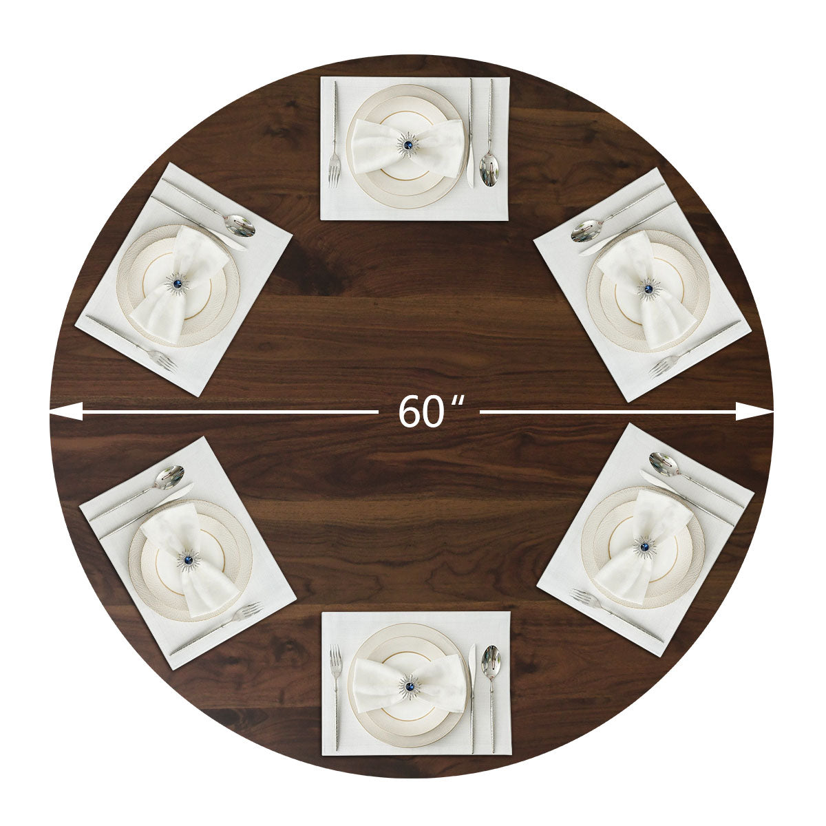 Orchid 60" Oak Round Pedestal Dining Table