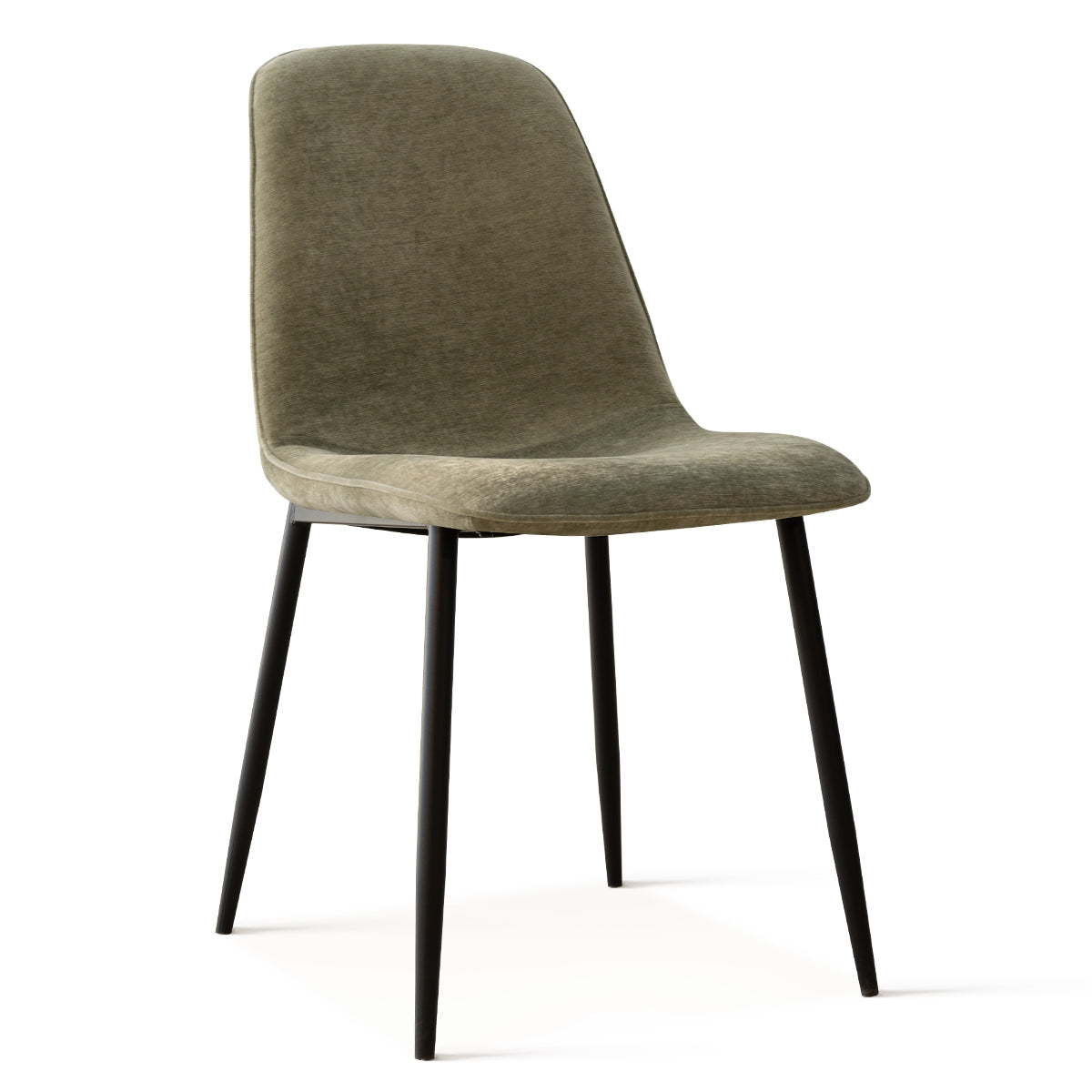 Oslo Modern Chenille Dining Chair with Metal Legs (Set of 4)