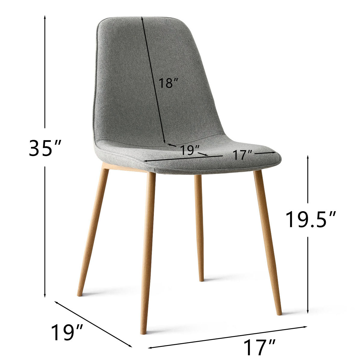 Oslo Modern Upholstered Dining Chair (Set of 4)