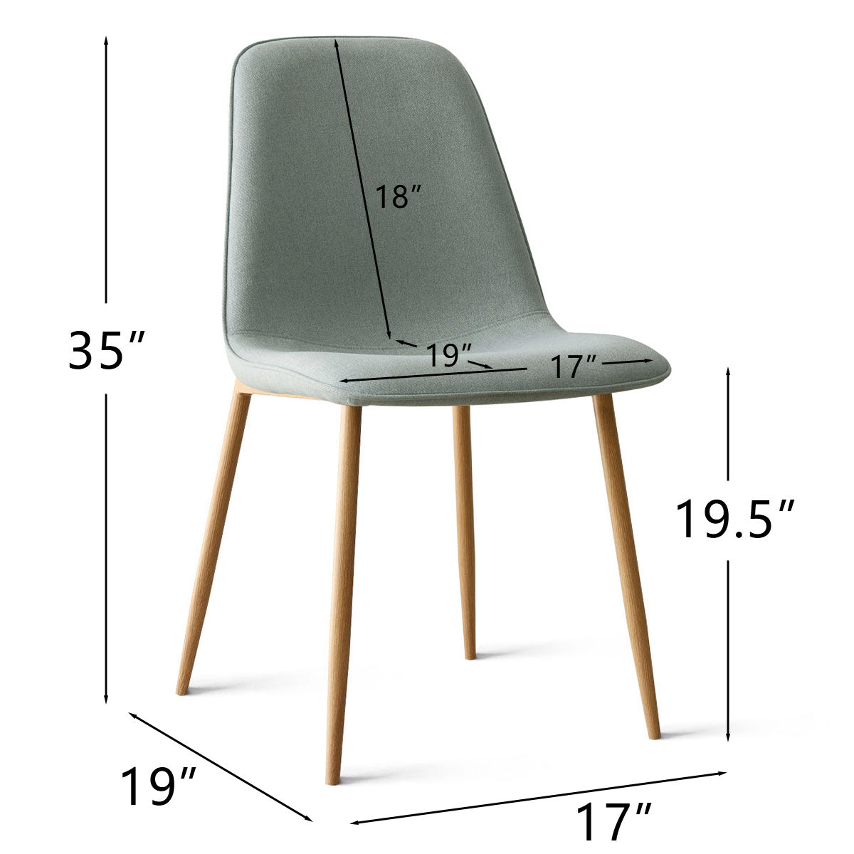 Oslo Modern Upholstered Dining Chair (Set of 4)