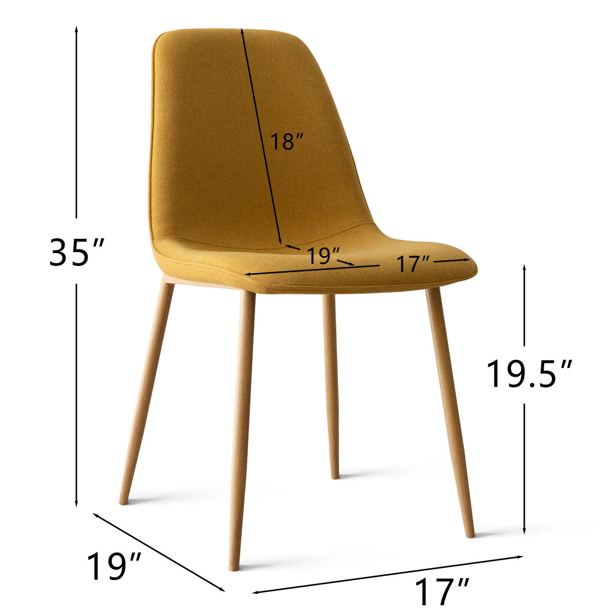 Oslo Modern Upholstered Dining Chair (Set of 4)