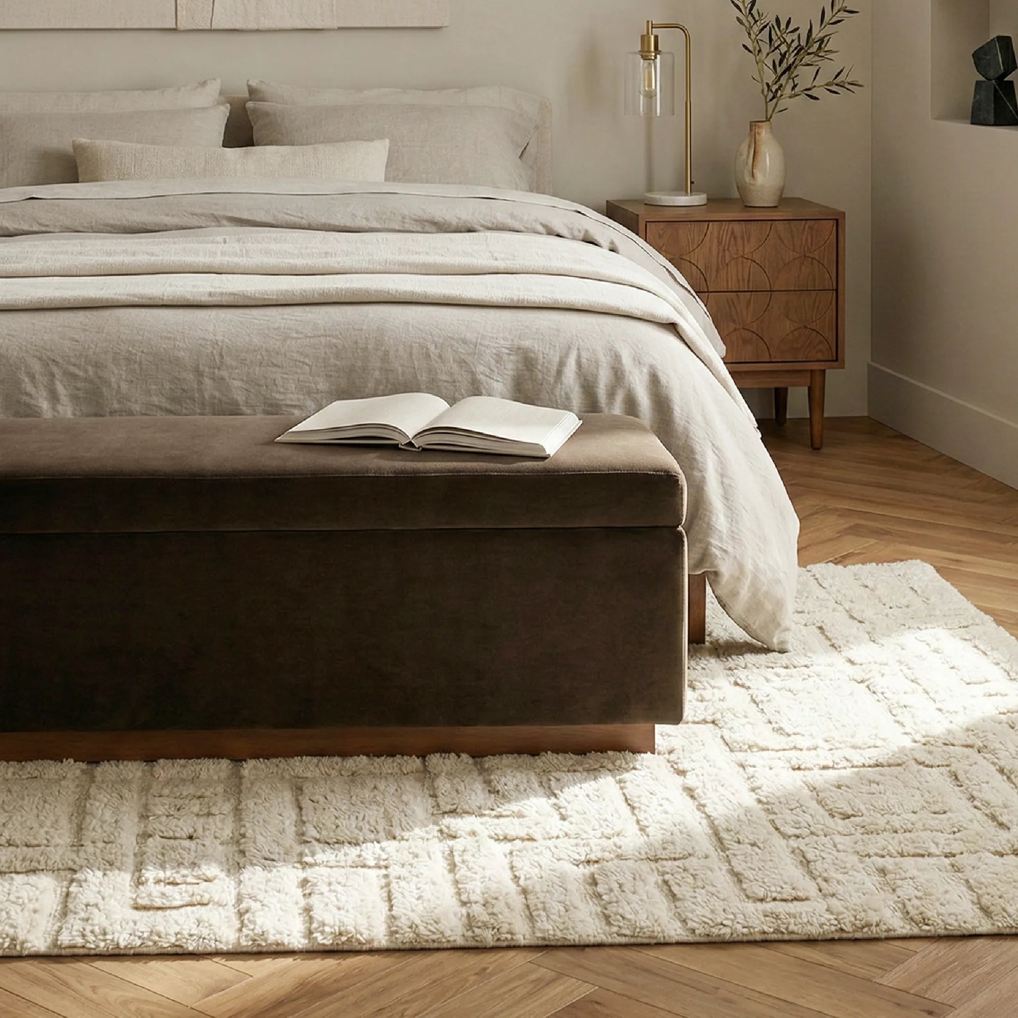 Paxton 60" Velvet Storage Bench with Hidden Lift Top