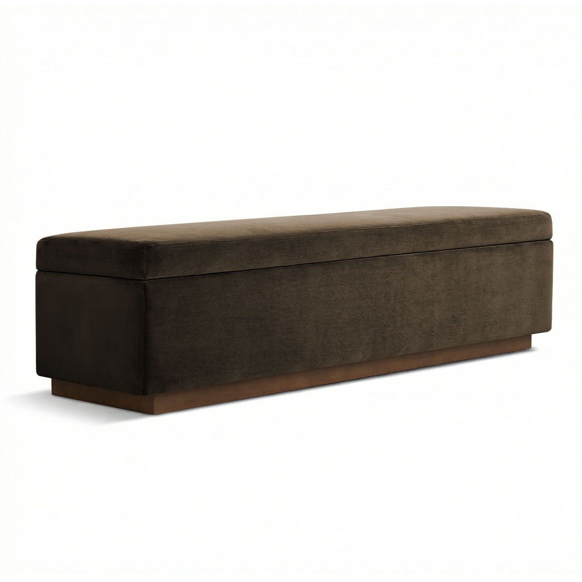 Paxton 60" Velvet Storage Bench with Hidden Lift Top