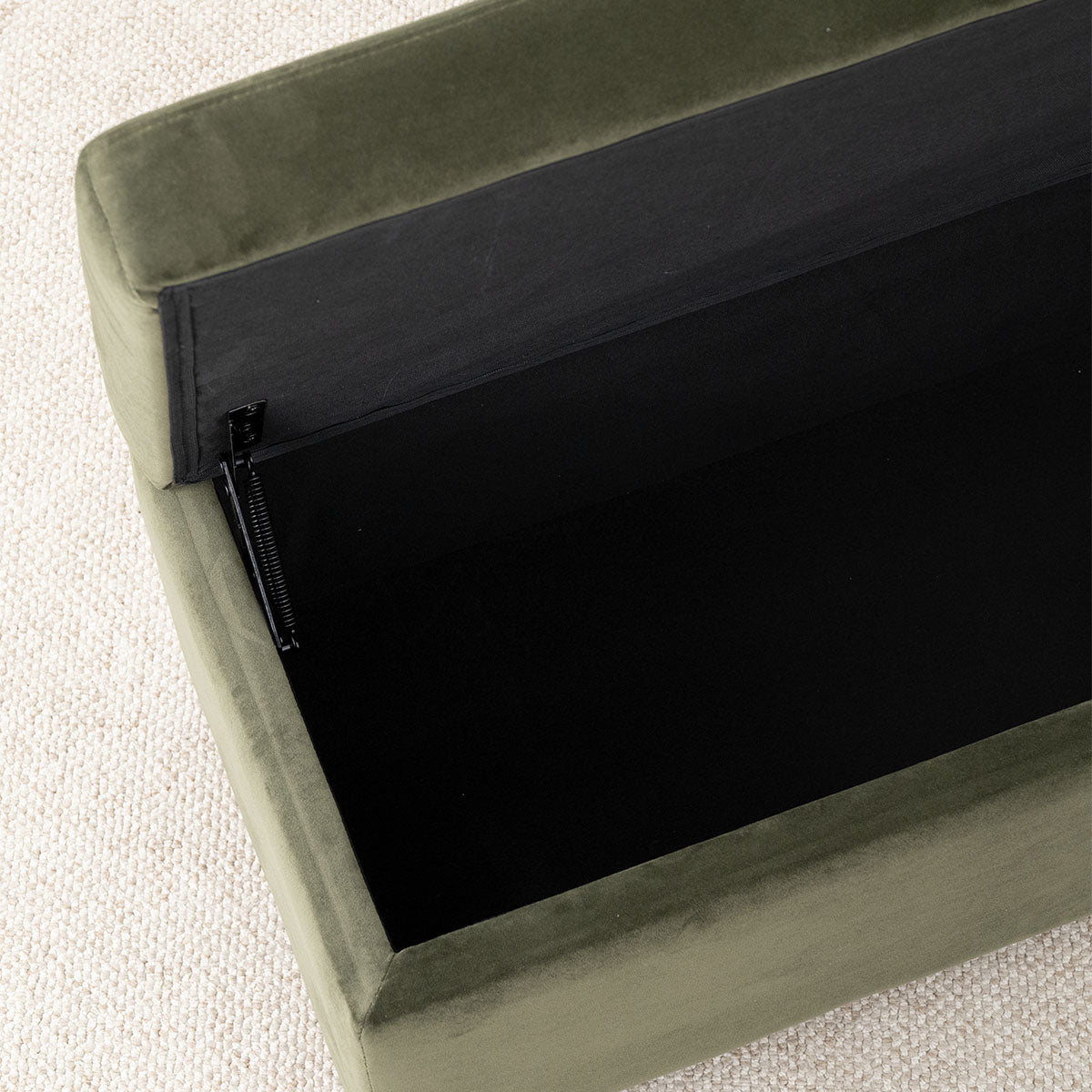 Paxton 60" Velvet Storage Bench with Hidden Lift Top
