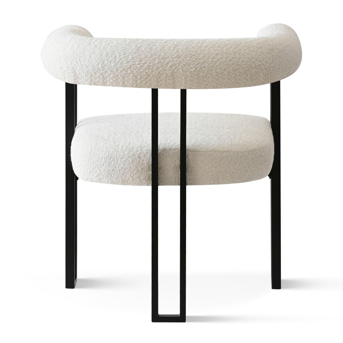 Rola Beige Upholstered Boucle Dining Chair with Arms (Set of 2)