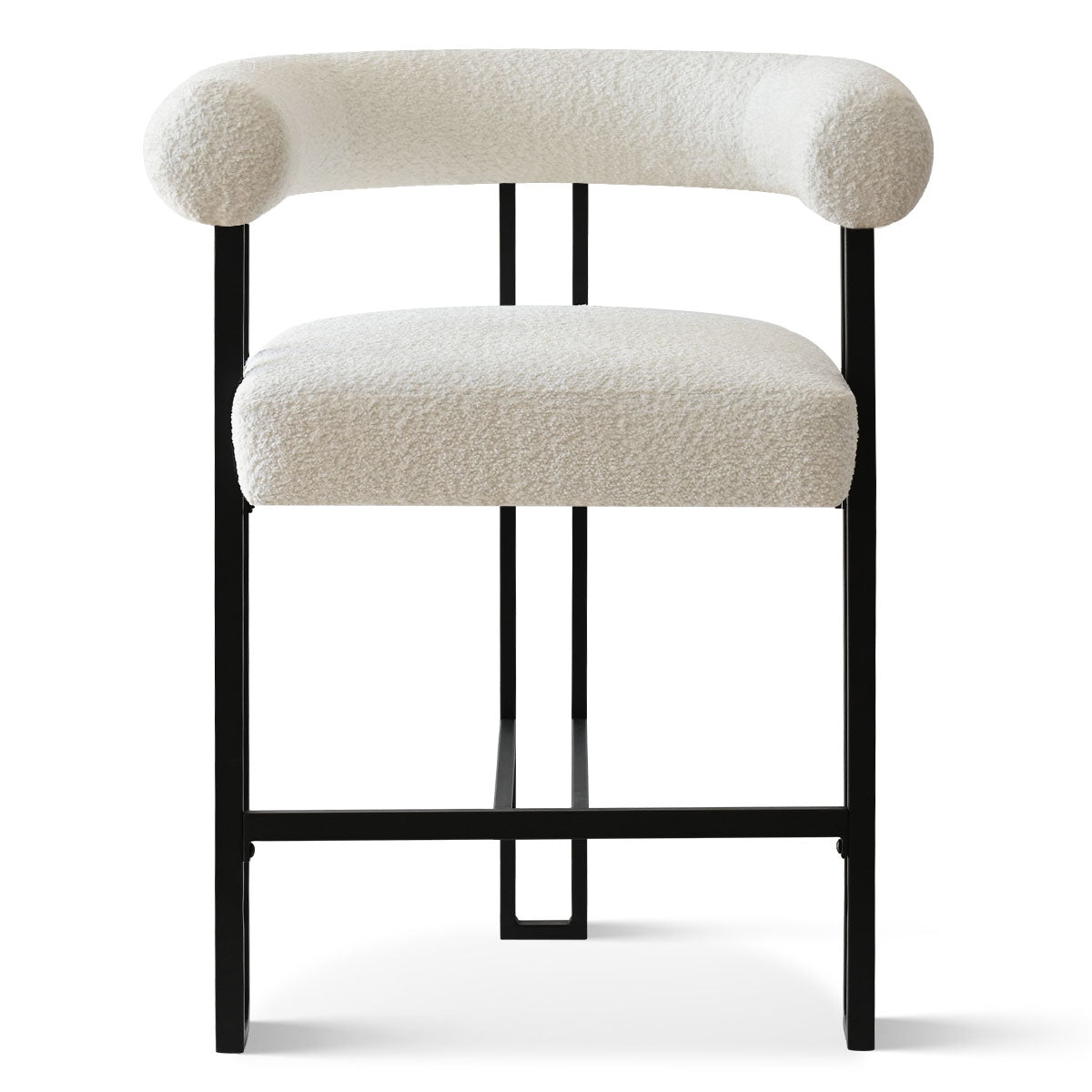 Rola Beige Upholstered Counter Stool with Arms (Set of 2)