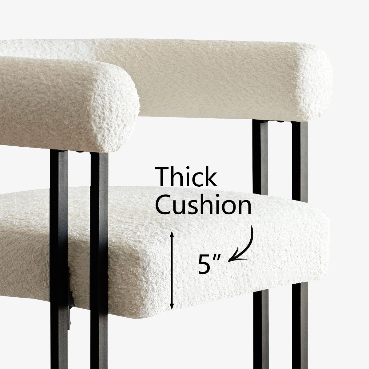 Rola Beige Upholstered Counter Stool with Arms (Set of 2)