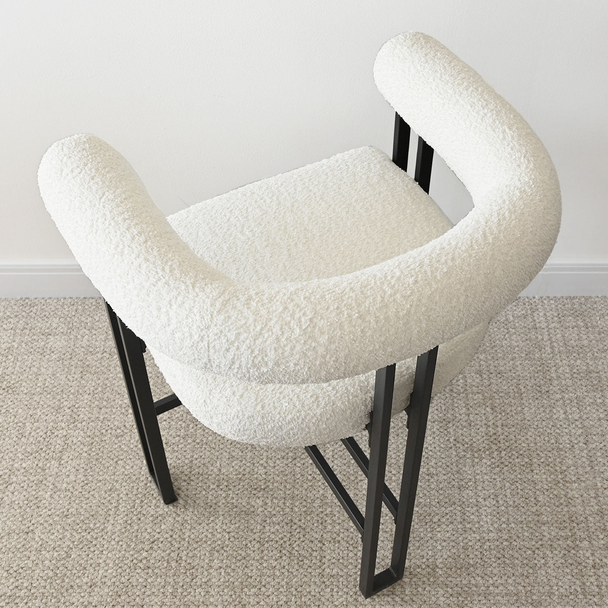 Rola Beige Upholstered Counter Stool with Arms (Set of 2)