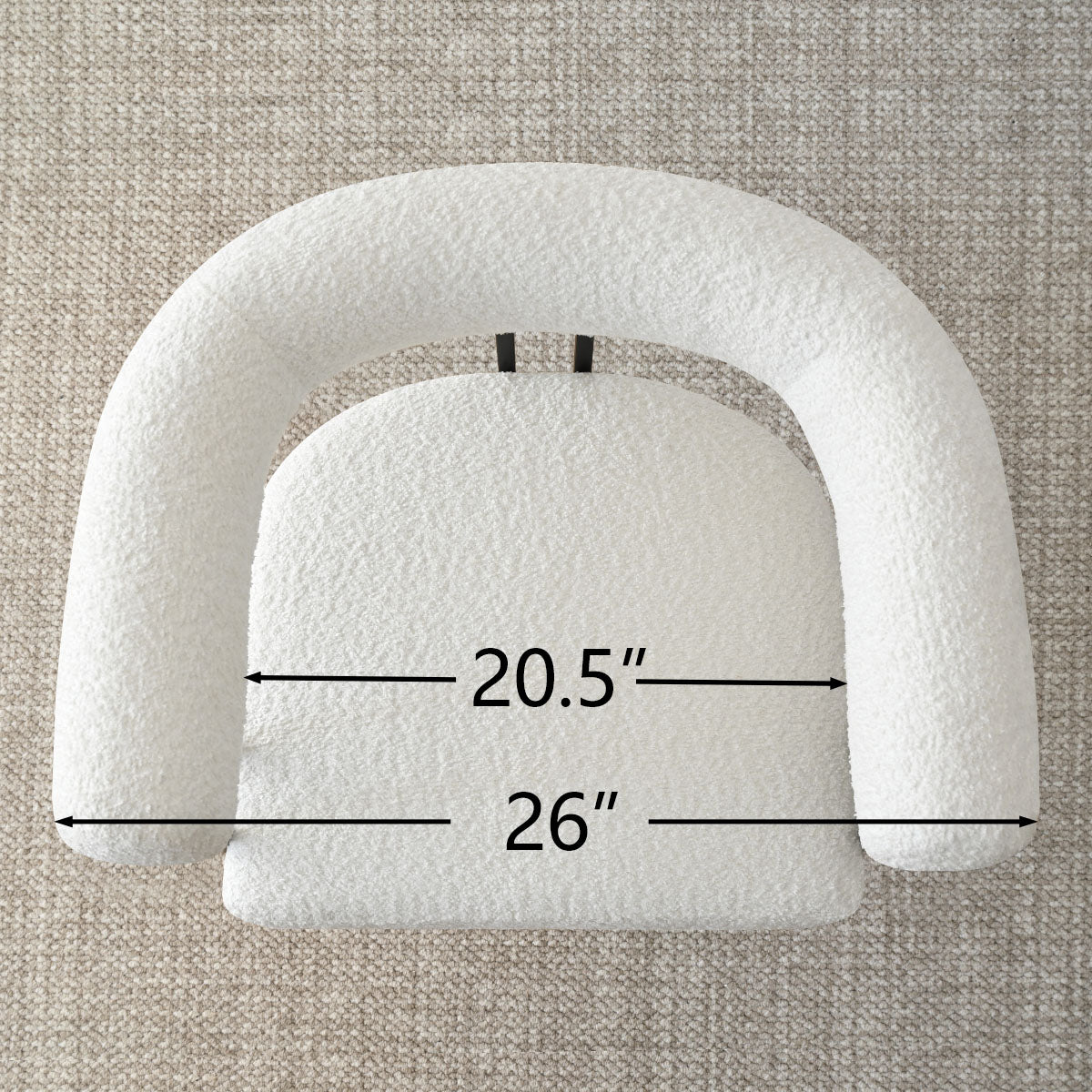 Rola Beige Upholstered Counter Stool with Arms (Set of 2)