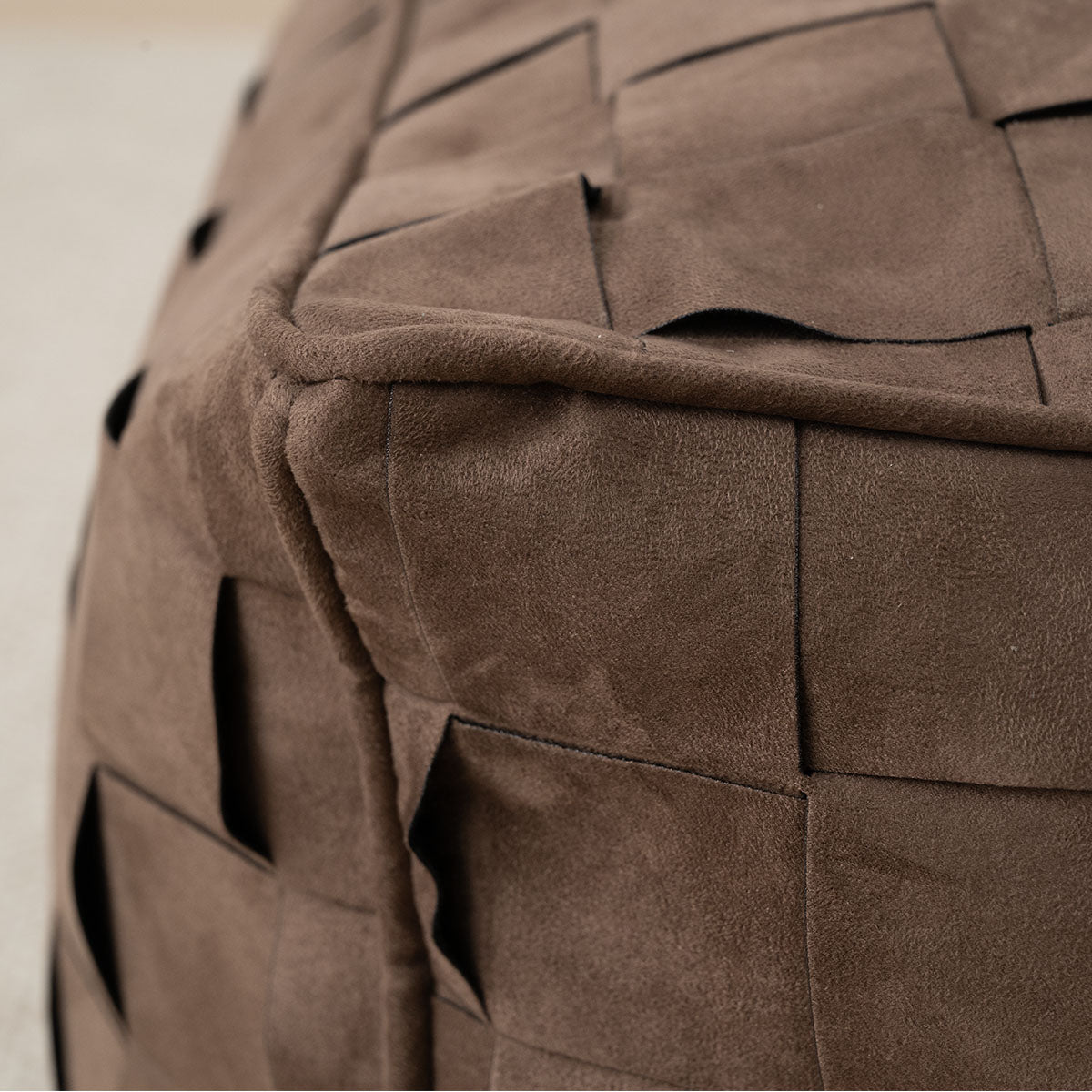 Willa 22" Wide Modern Woven Square Ottoman Pouf