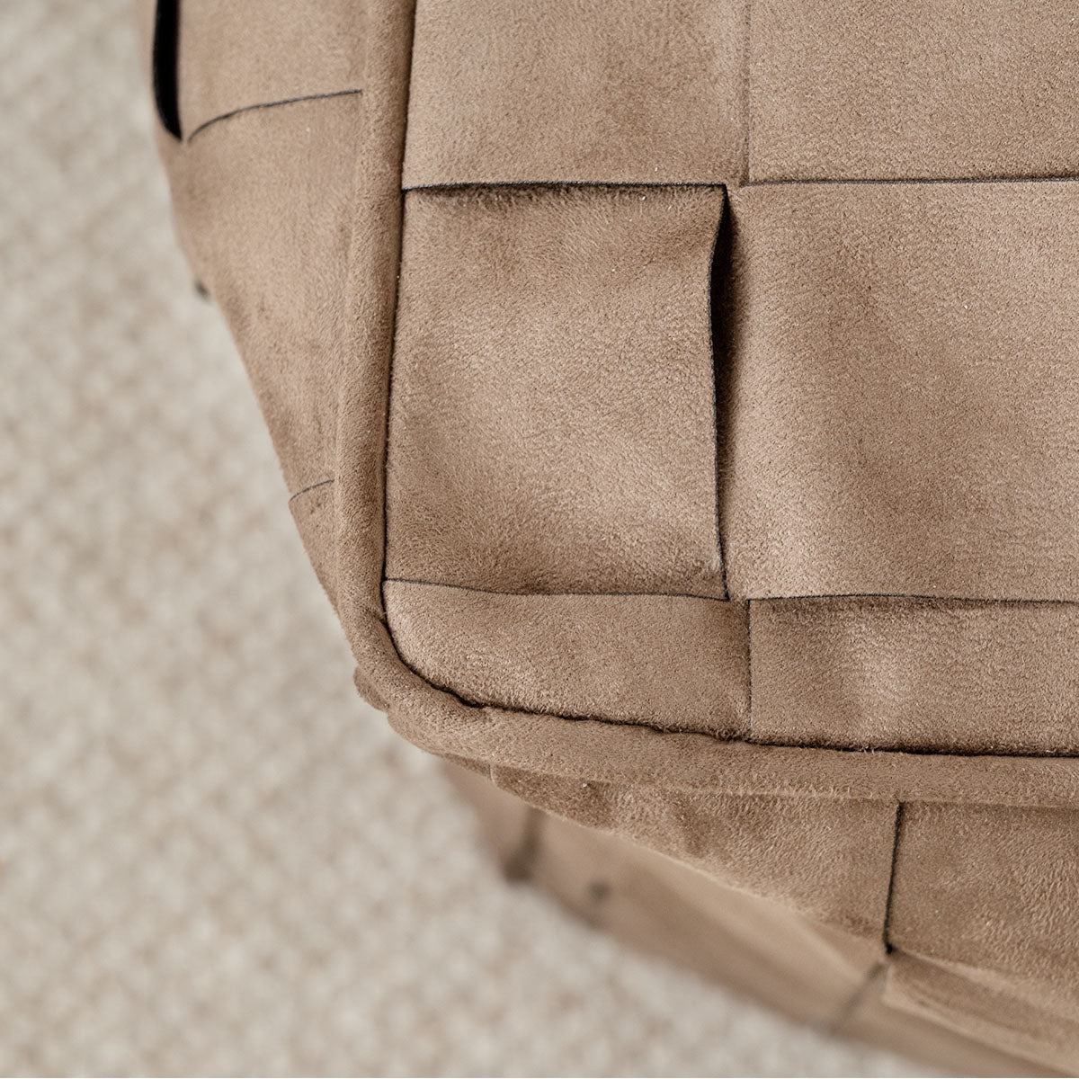 Willa 22" Wide Modern Woven Square Ottoman Pouf