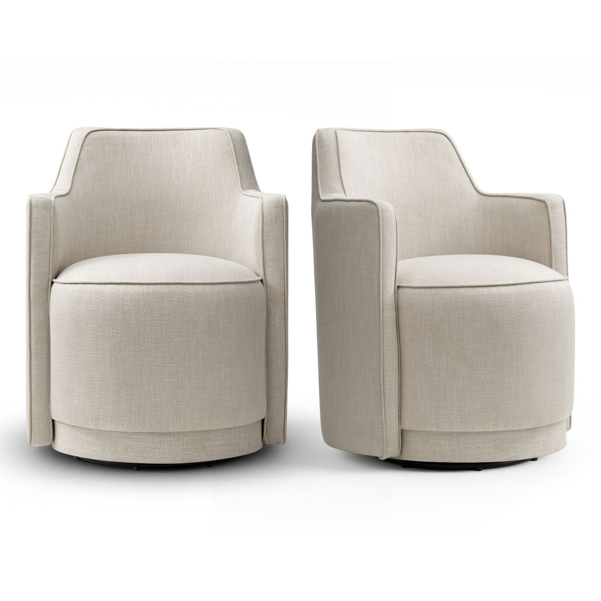 Yisa Modern Swivel Small Barrel Chair (1-Piece)