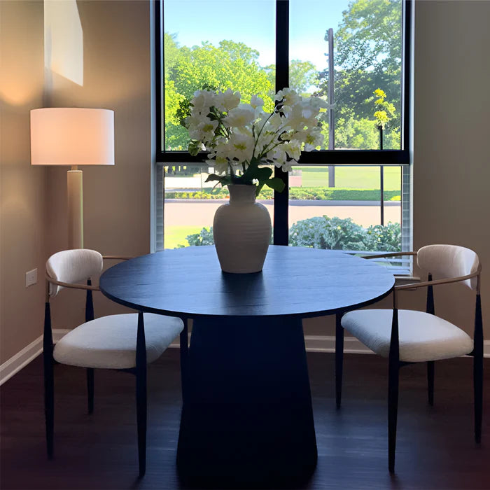 Dwen 35" Modern Round Pedestal Dining Table