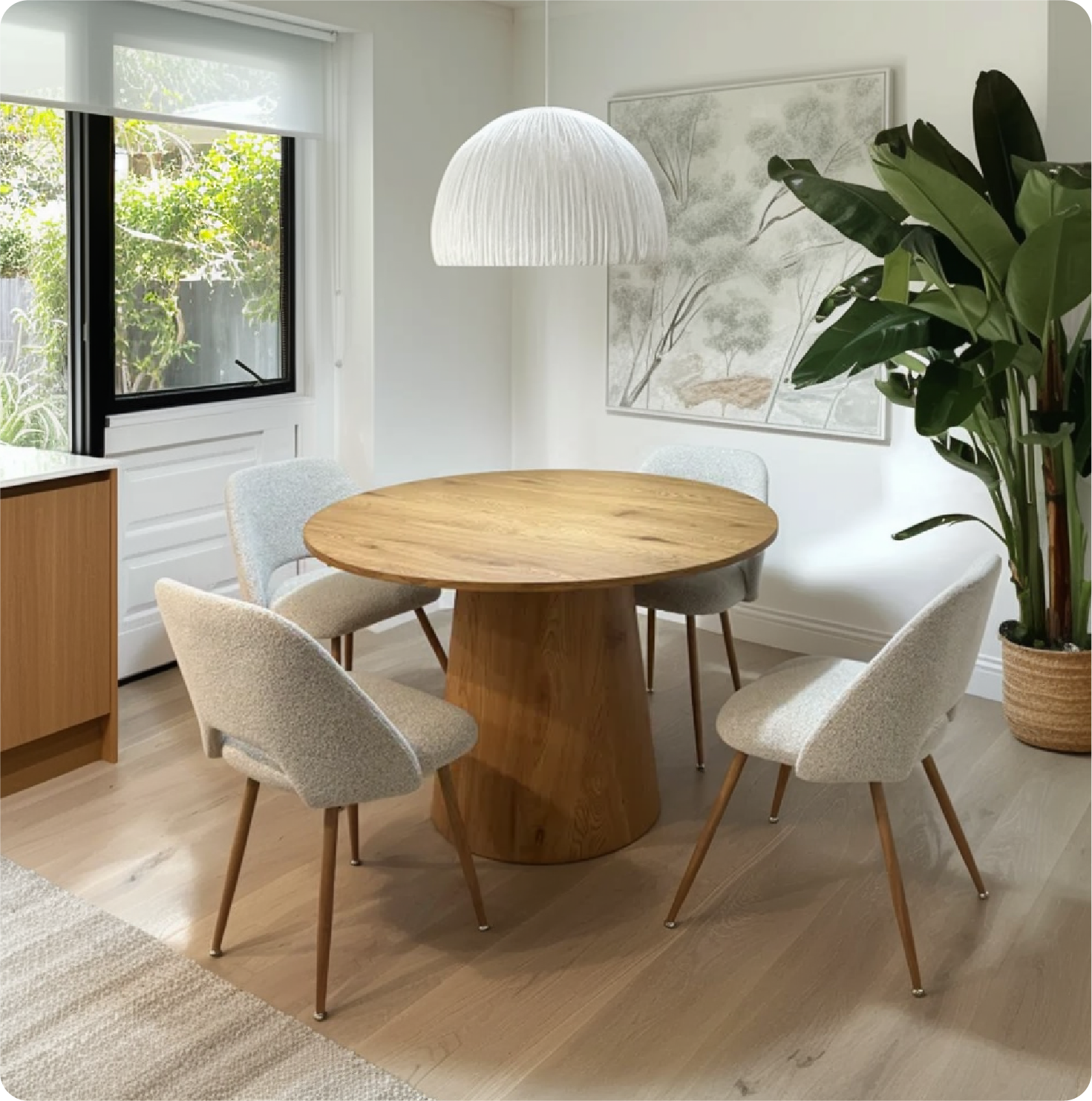 Edwin Modern Upholstered Dining Chair (Set of 4)