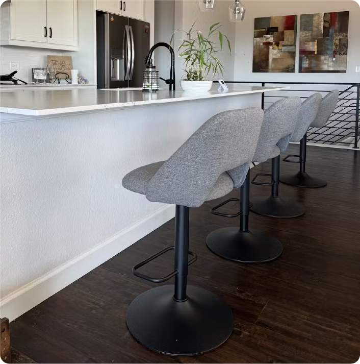 Edwin Upholstered Swivel Adjustable Bar Stool (Set of 2)