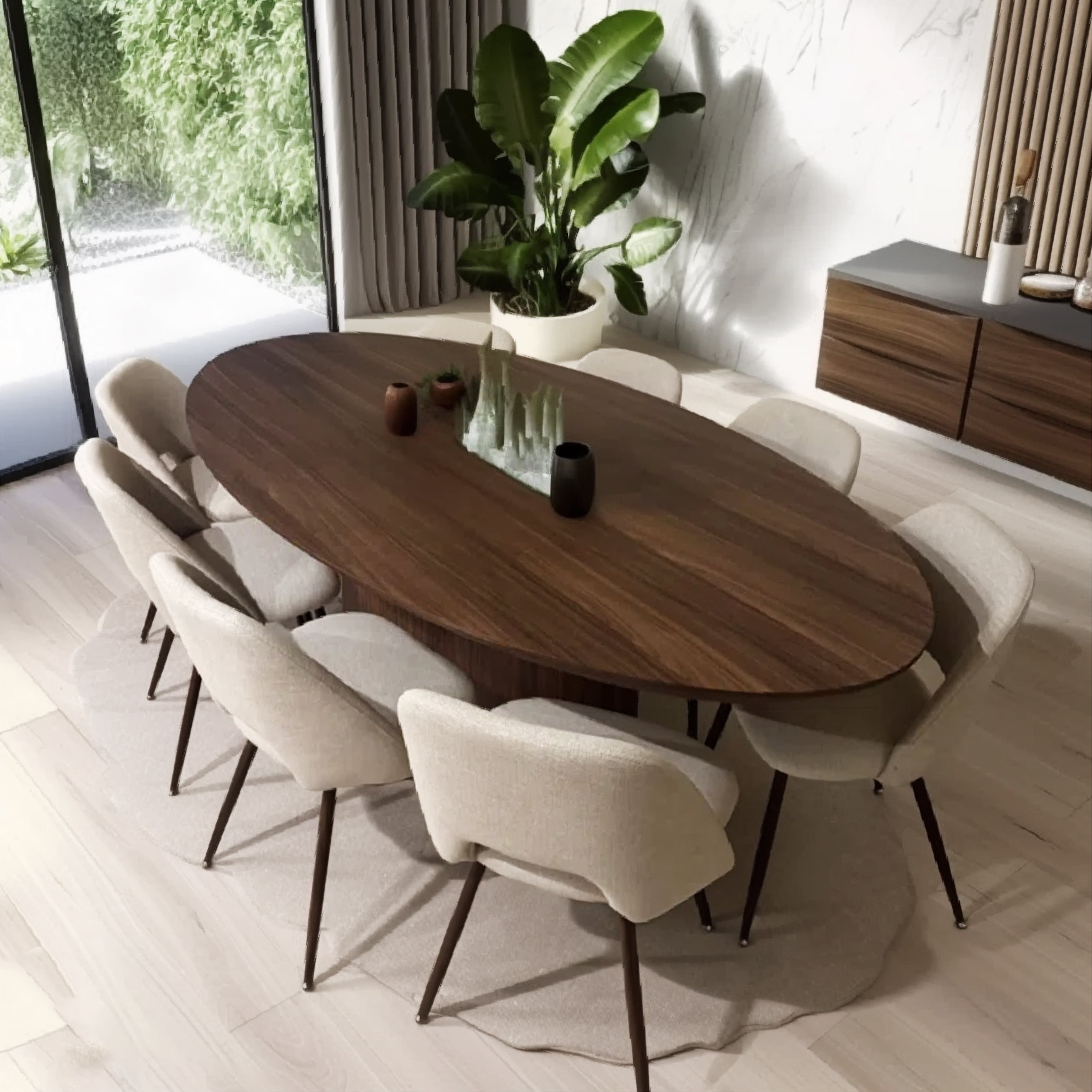 Edwin Modern Upholstered Dining Chair (Set of 4)