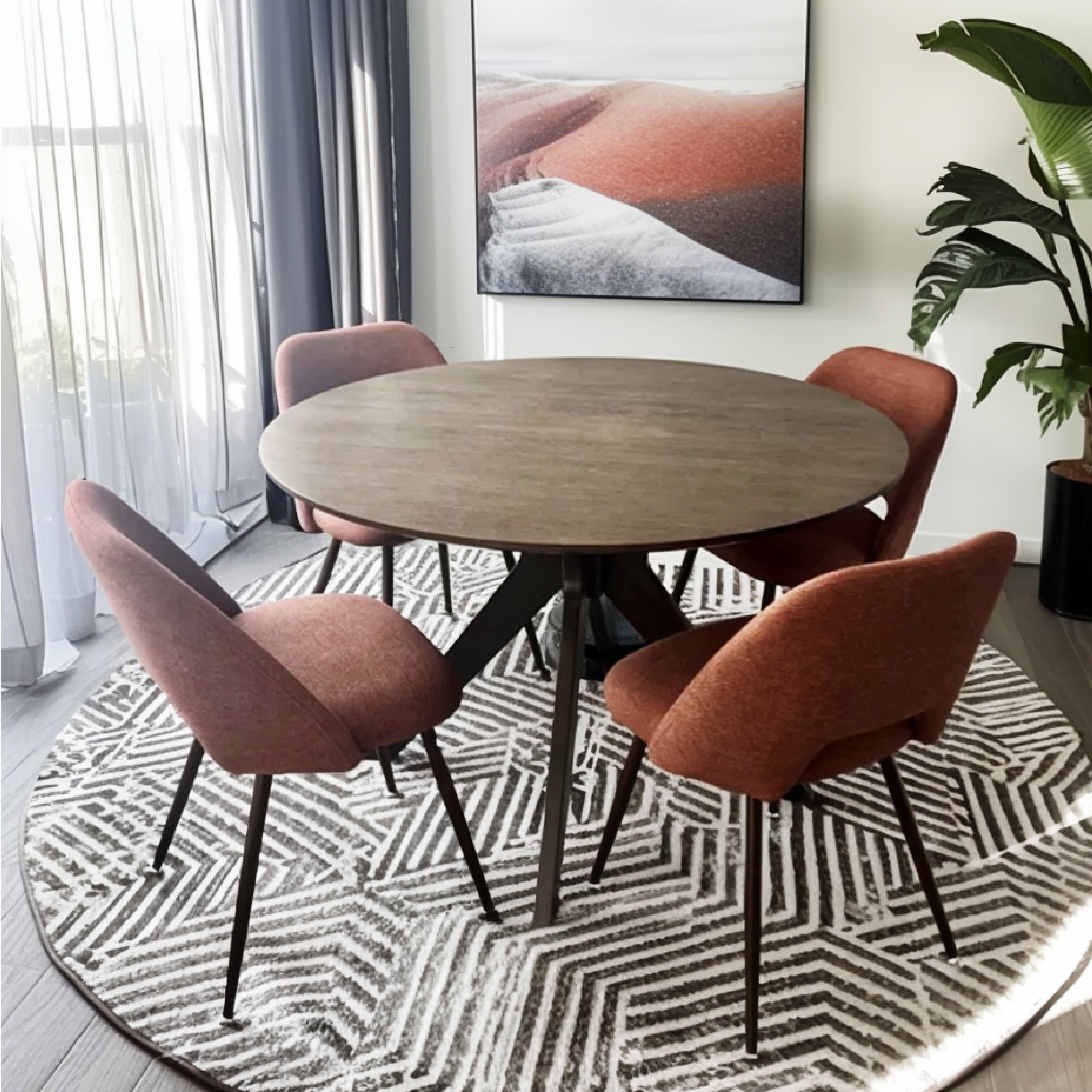 Edwin Modern Upholstered Dining Chair (Set of 4)