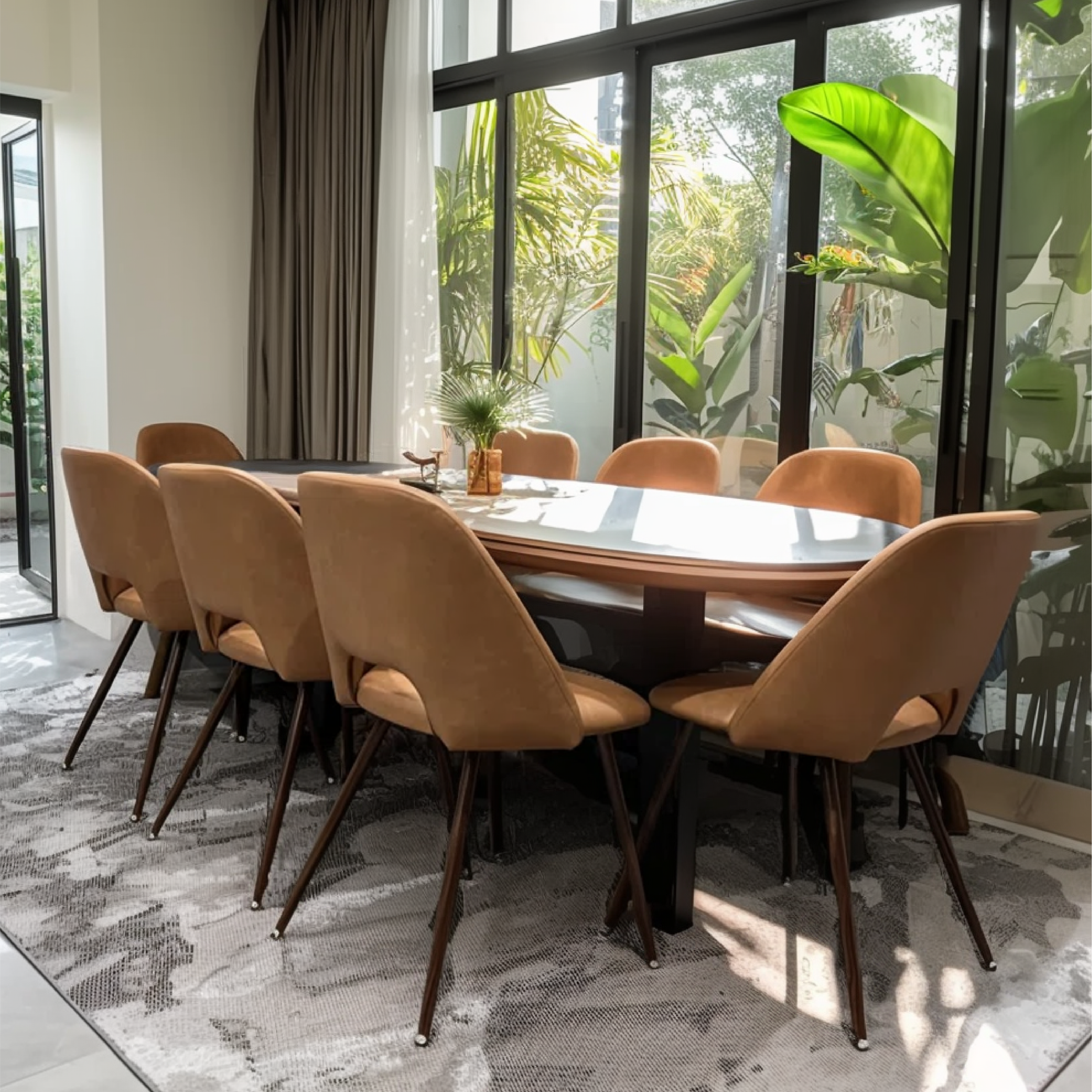 Edwin Modern Faux Leather Dining Chair (Set of 4)