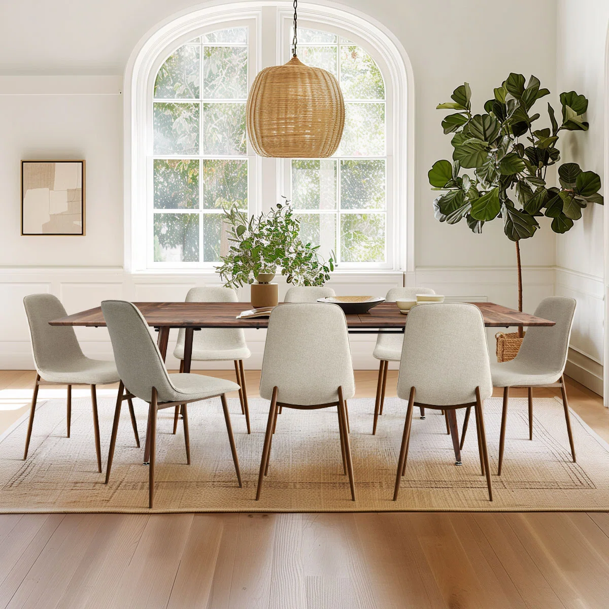Odense & Oslo 95" Rectangle Dining Table Set for 8 (9-Piece)