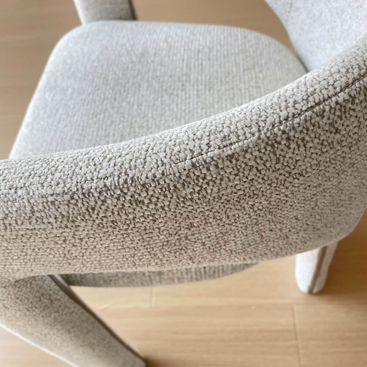 Khloe Modern Chenille Dining Chair with Arms (Set of 2)