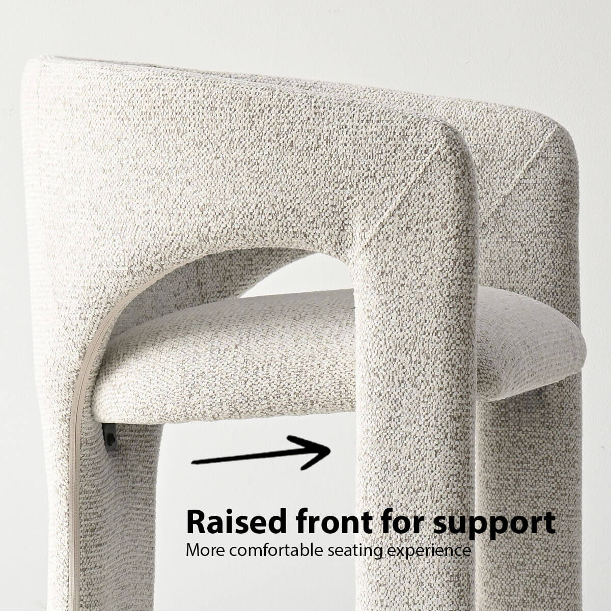 Khloe Modern Chenille Dining Chair with Arms (Set of 2)